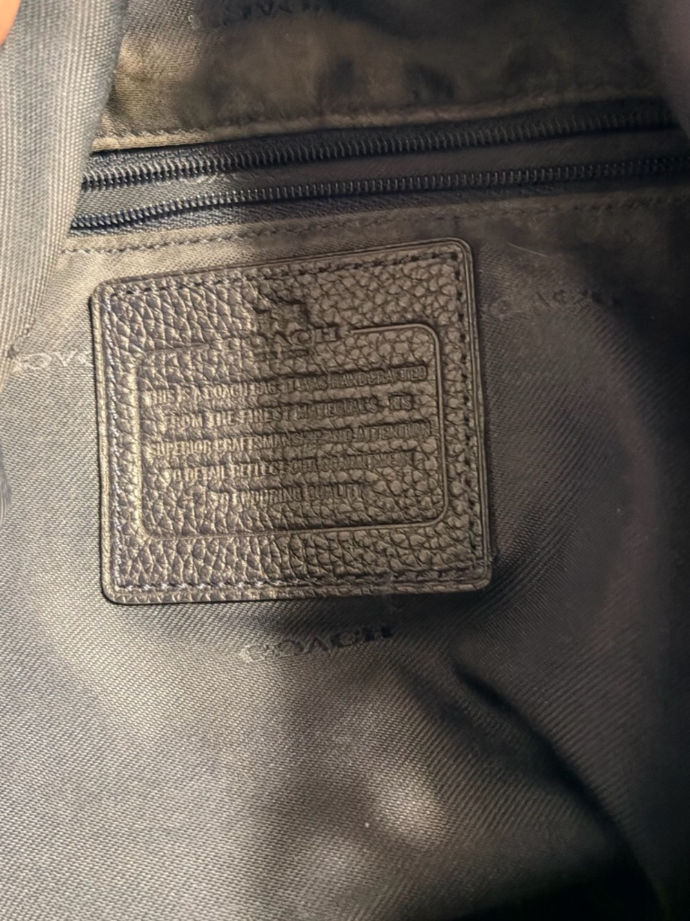 Coach Turnlock Hobo Bag - Navy/Gold - Picture 6 of 7